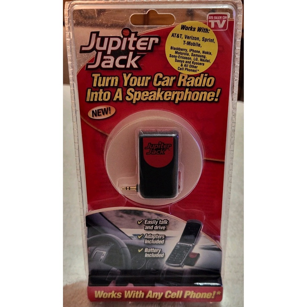 Jupiter Jack Hands Free Cell Device Turn Car Radio into a Speaker Phone New